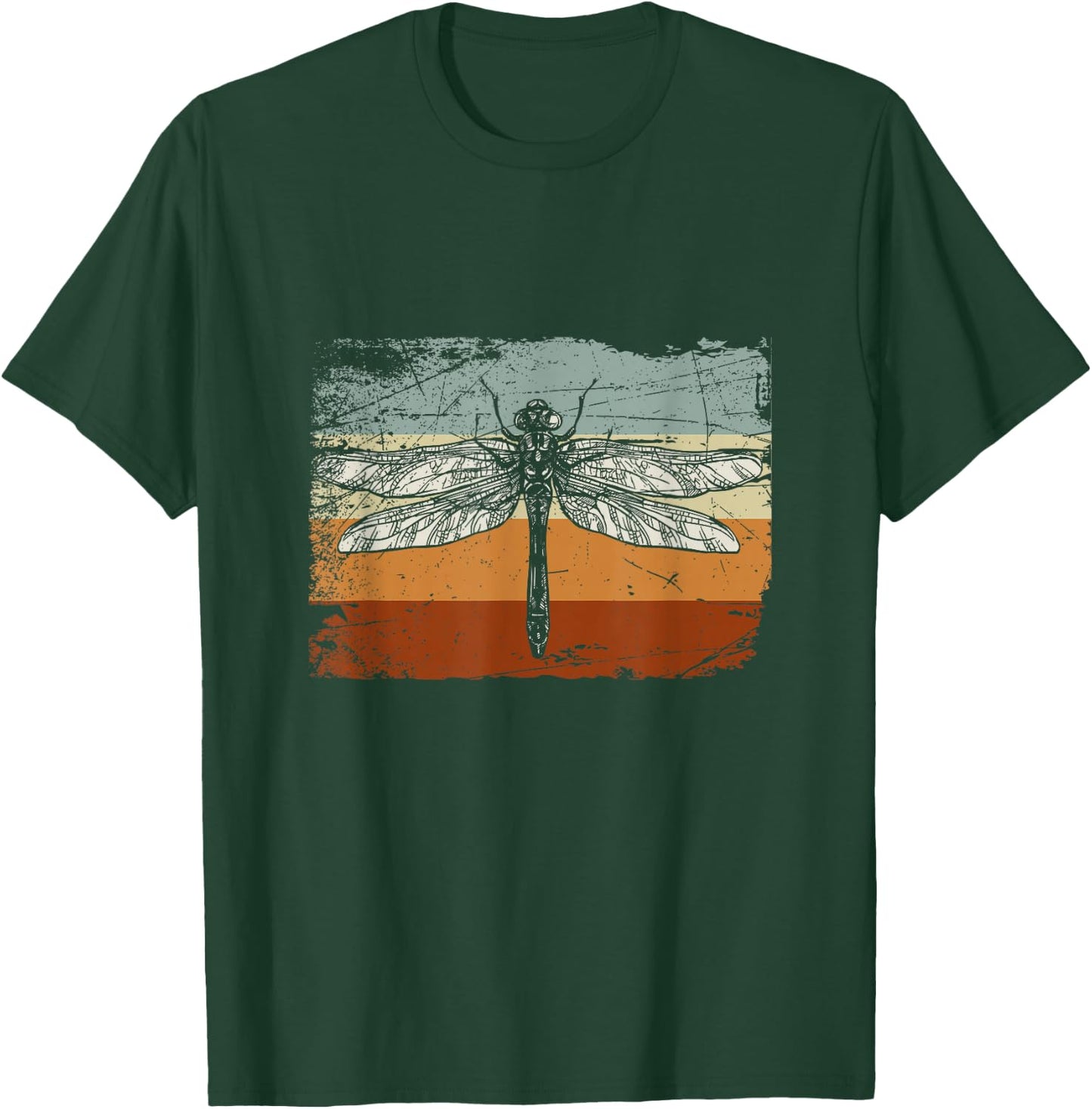 Retro Insect Dragonfly T-Shirt - T-Shirt | Forest
