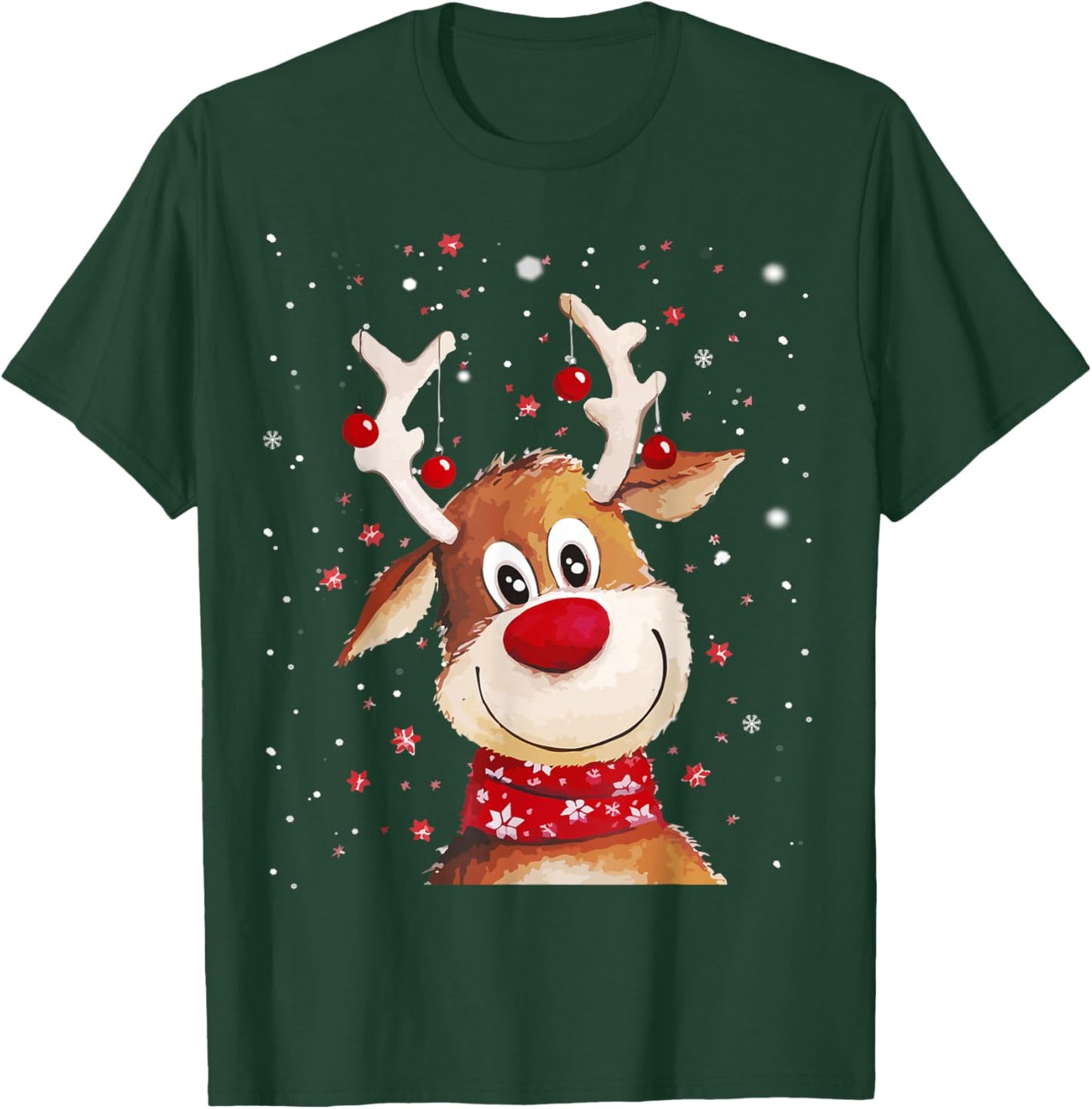 Rudolph Red Nose Santa Claus's Reindeer T-Shirt - T-Shirt | Forest