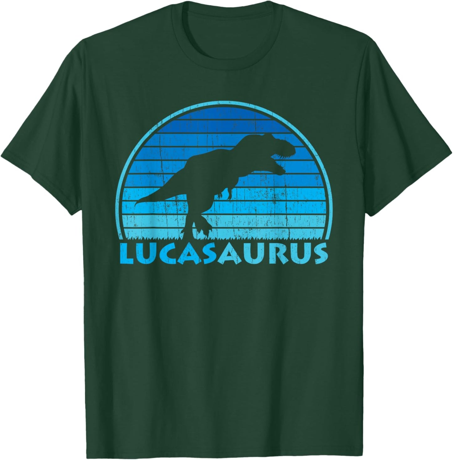 Lucas Saurus Dinosaurs Kids Name Gift T-Shirt - T-Shirt | Forest