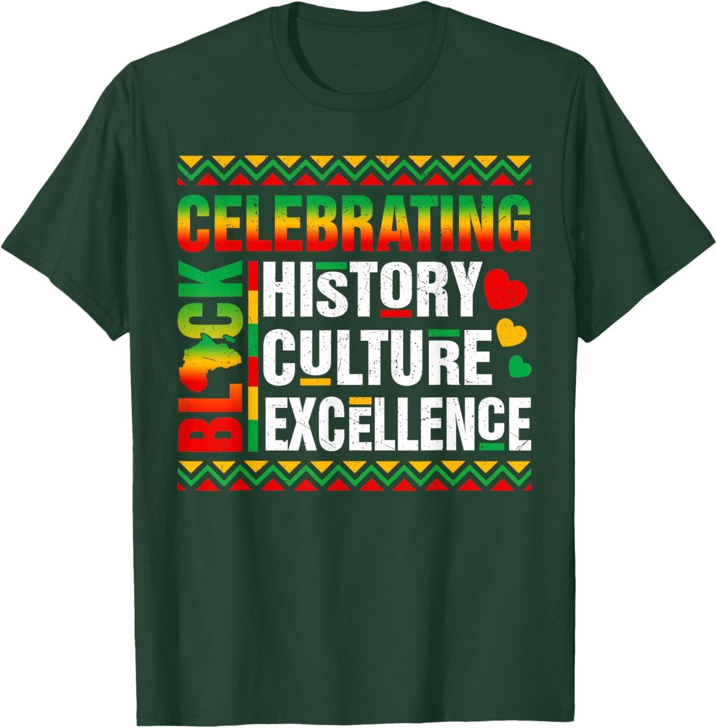 Celebrating Black History Month Afro African Men Women Kid T-Shirt - T-Shirt | Forest