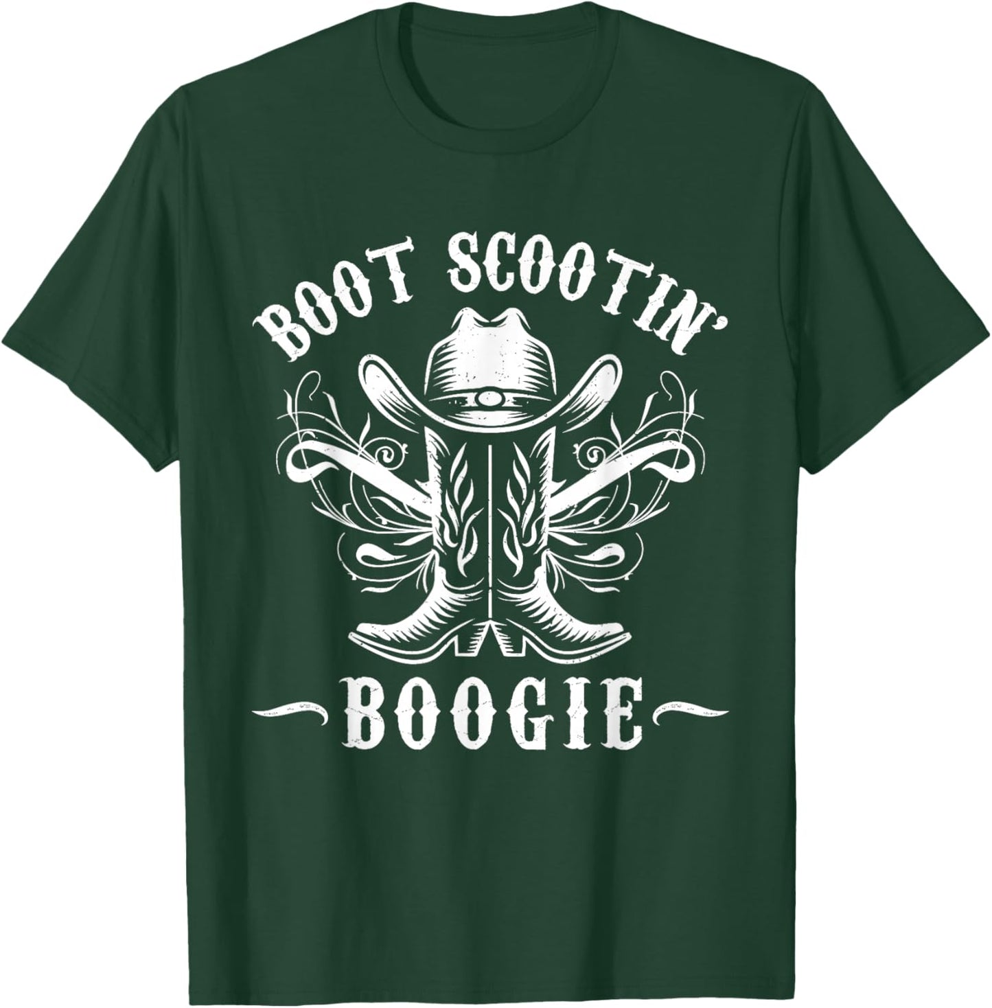 Boot Scootin’ Boogie Retro Vintage Western Cowboys T-Shirt - T-Shirt | Forest