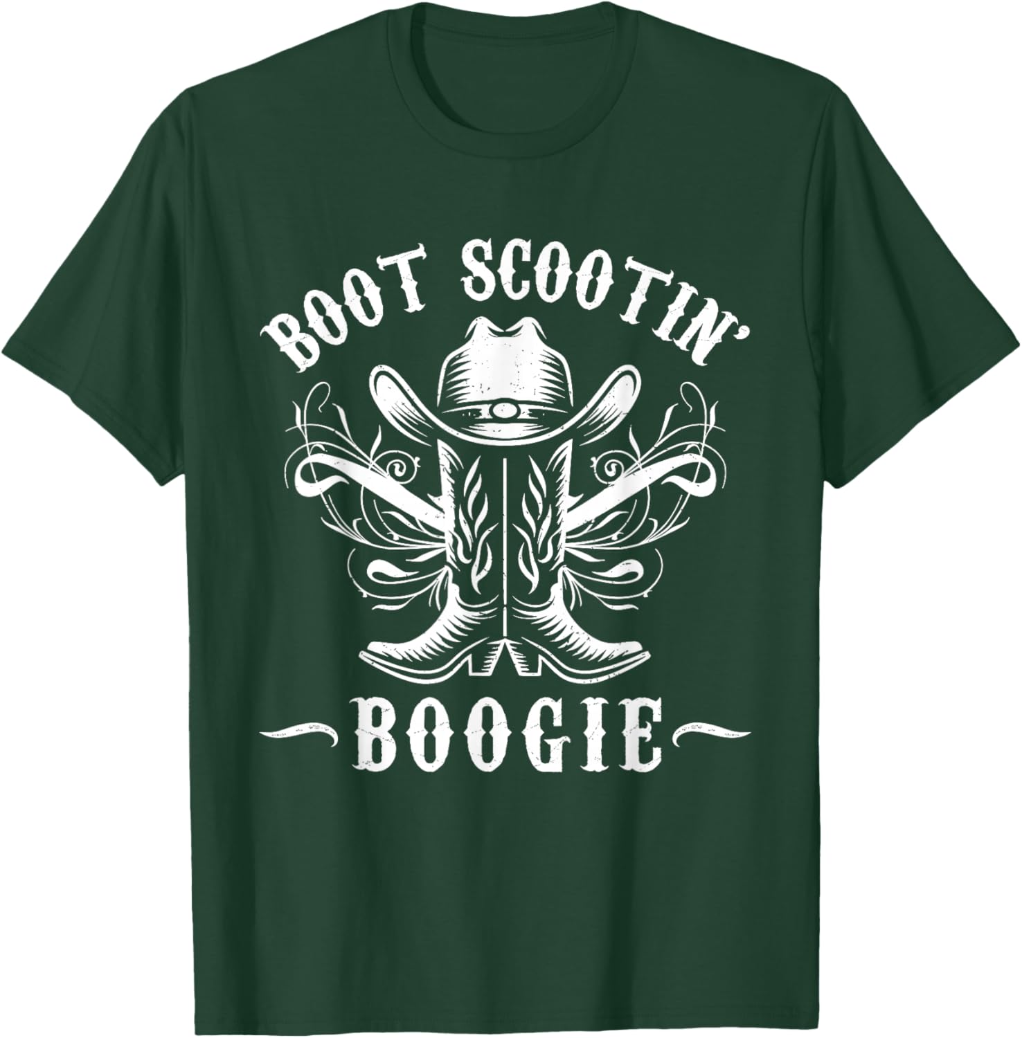 Boot Scootin’ Boogie Retro Vintage Western Cowboys T-Shirt - T-Shirt | Forest