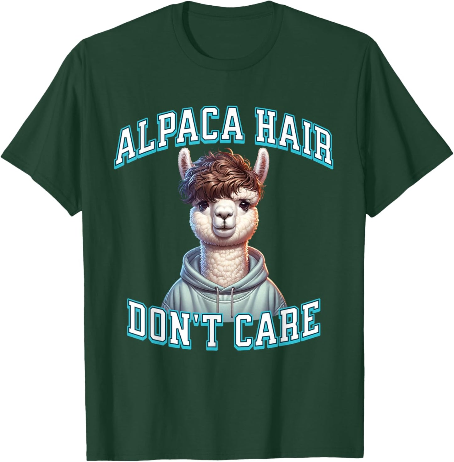 Alpaca Hair Gen Z Trendy Broccoli Haircut Perm Funny Meme T-Shirt - T-Shirt | Forest