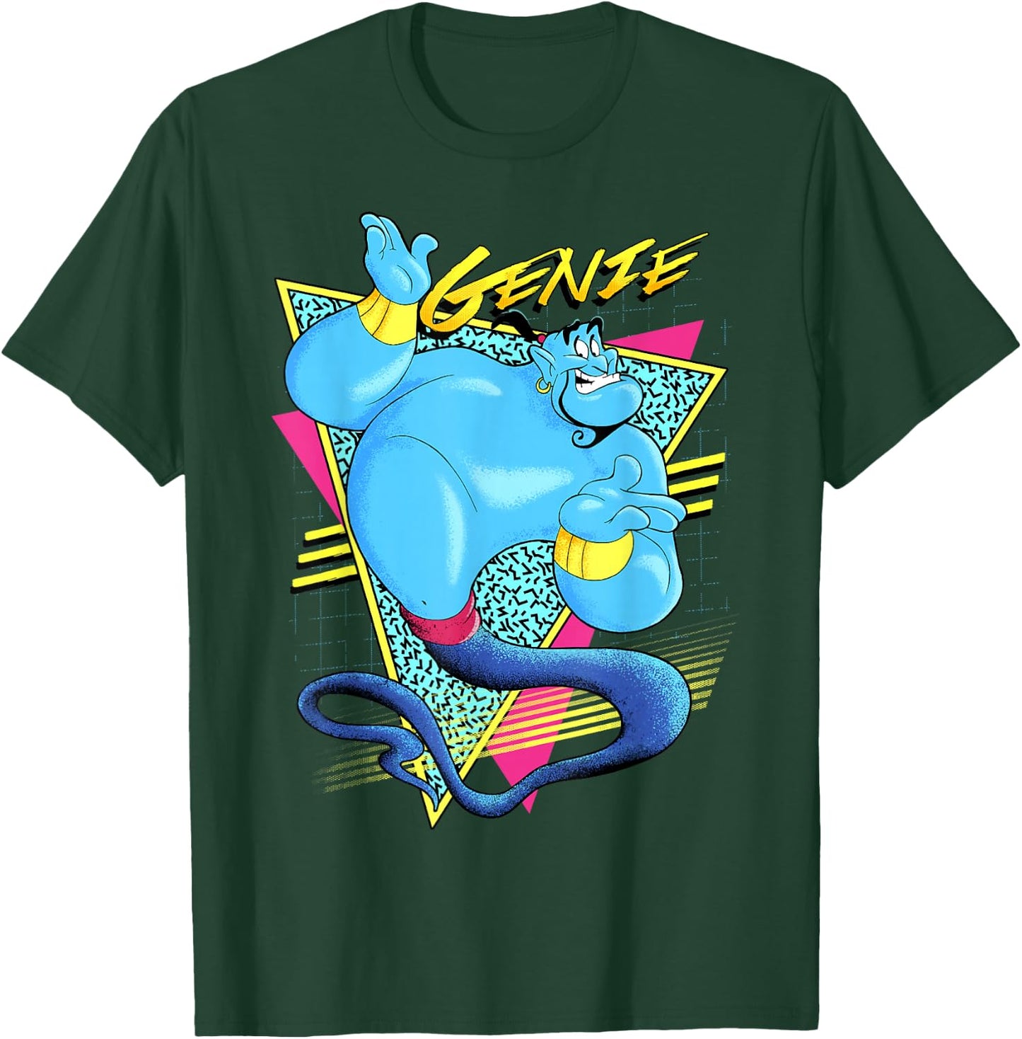 Disney Aladdin Genie Retro Abstract Portrait Logo Small T-Shirt - T-Shirt | Forest