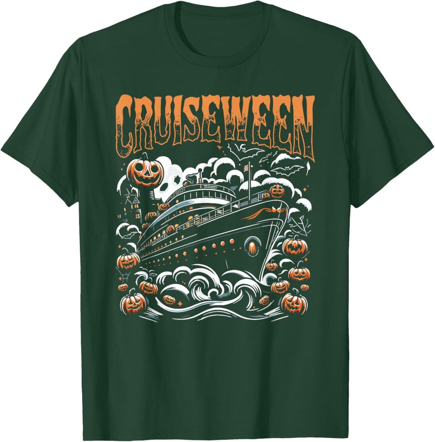 Cruising Designs By MCG.Co Cruiseween Black -Adults & Kids Halloween T-Shirt - T-Shirt | Forest