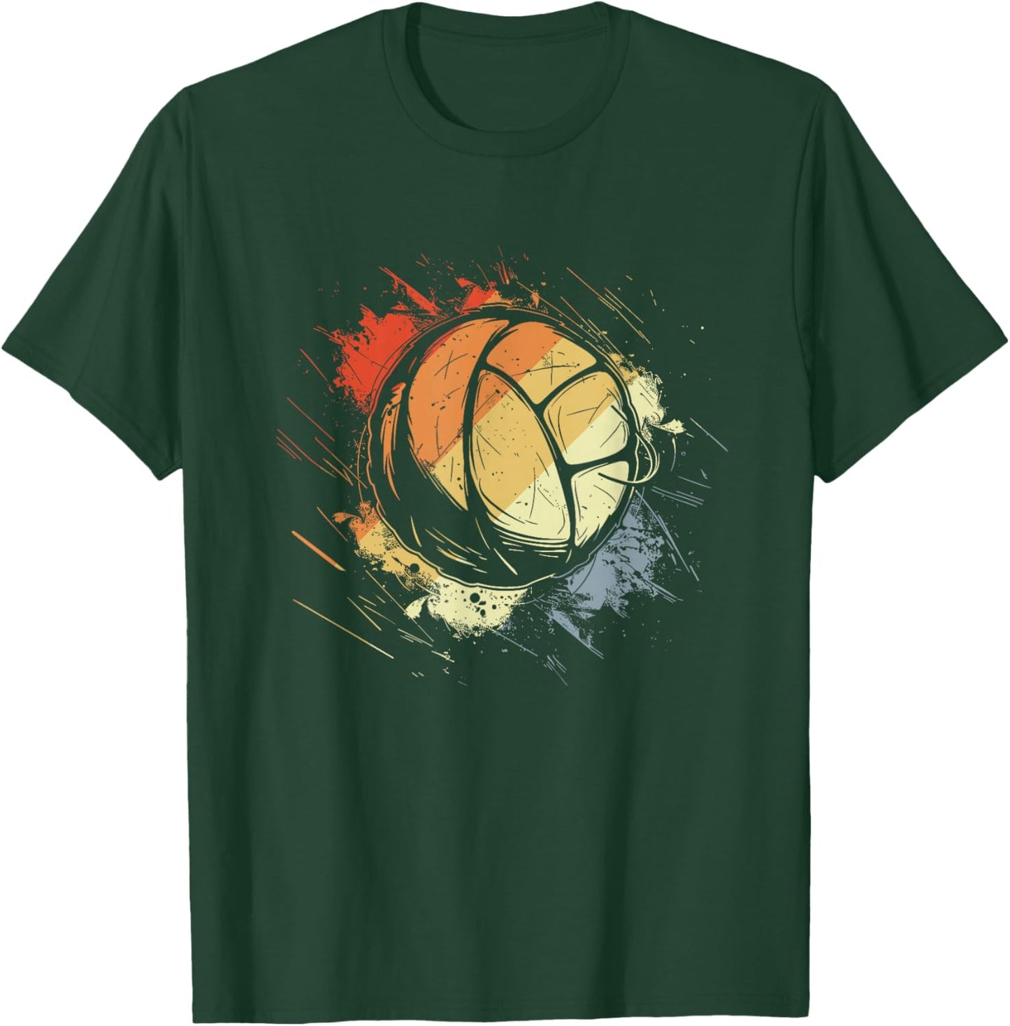 Vintage Volleyball Team Sport , Black, S T-Shirt - T-Shirt | Forest