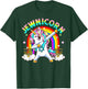 Jewnicorn Funny Cute Hanukkah Jewish Rainbow Unicorn Menorah T-Shirt - T-Shirt | Forest