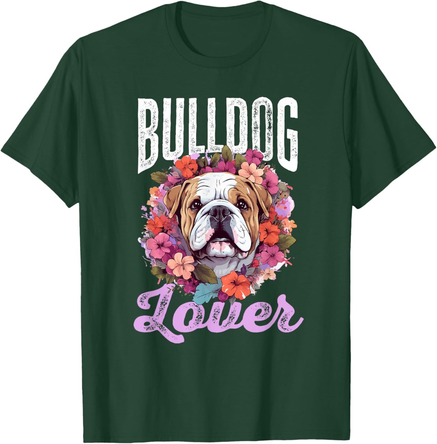 British English Bulldog lover - Bulldog lover Women Kids T-Shirt - T-Shirt | Forest