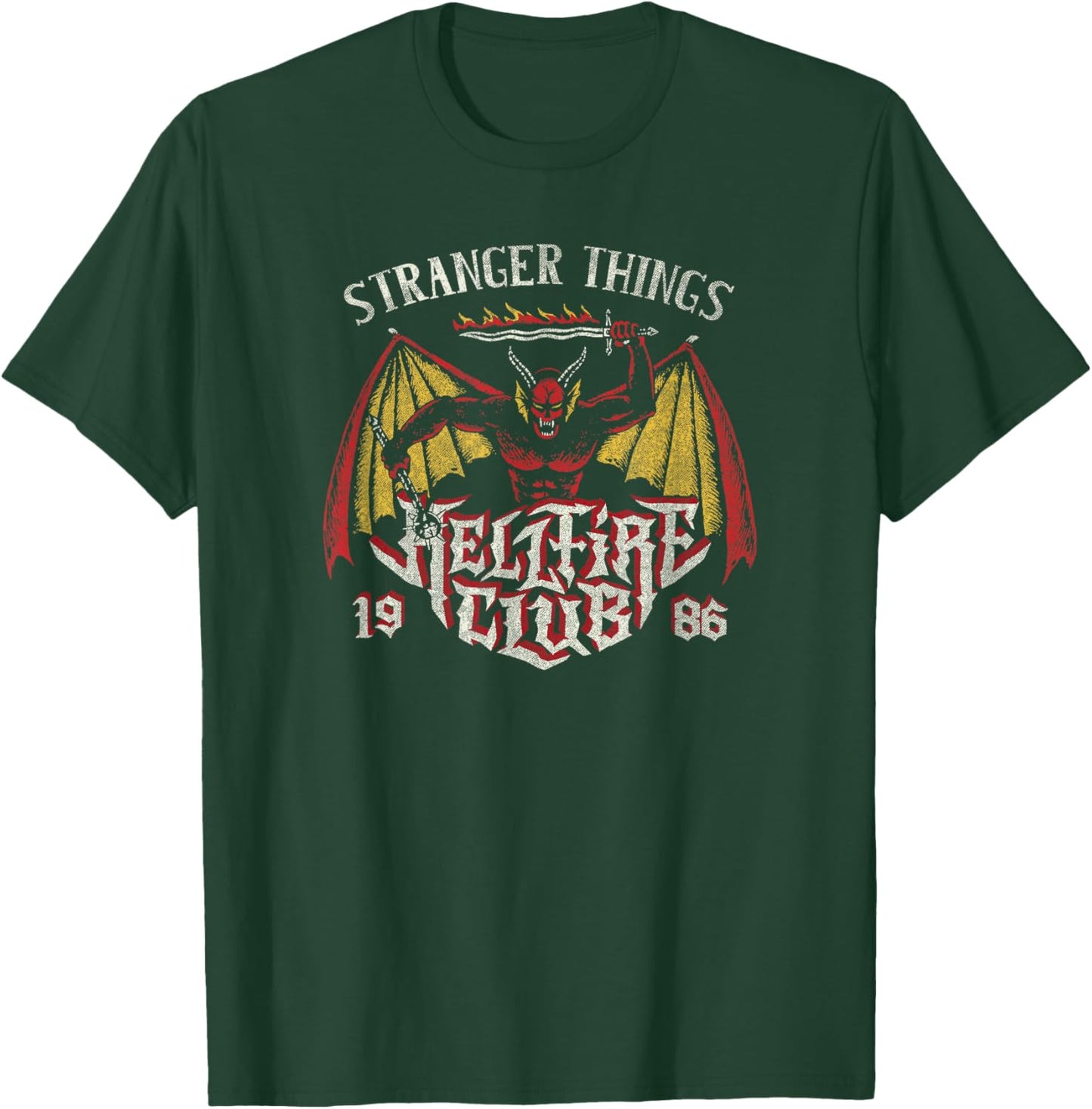 Stranger Things 4 Demon Hellfire Club 1986 Logo T-Shirt - T-Shirt | Forest