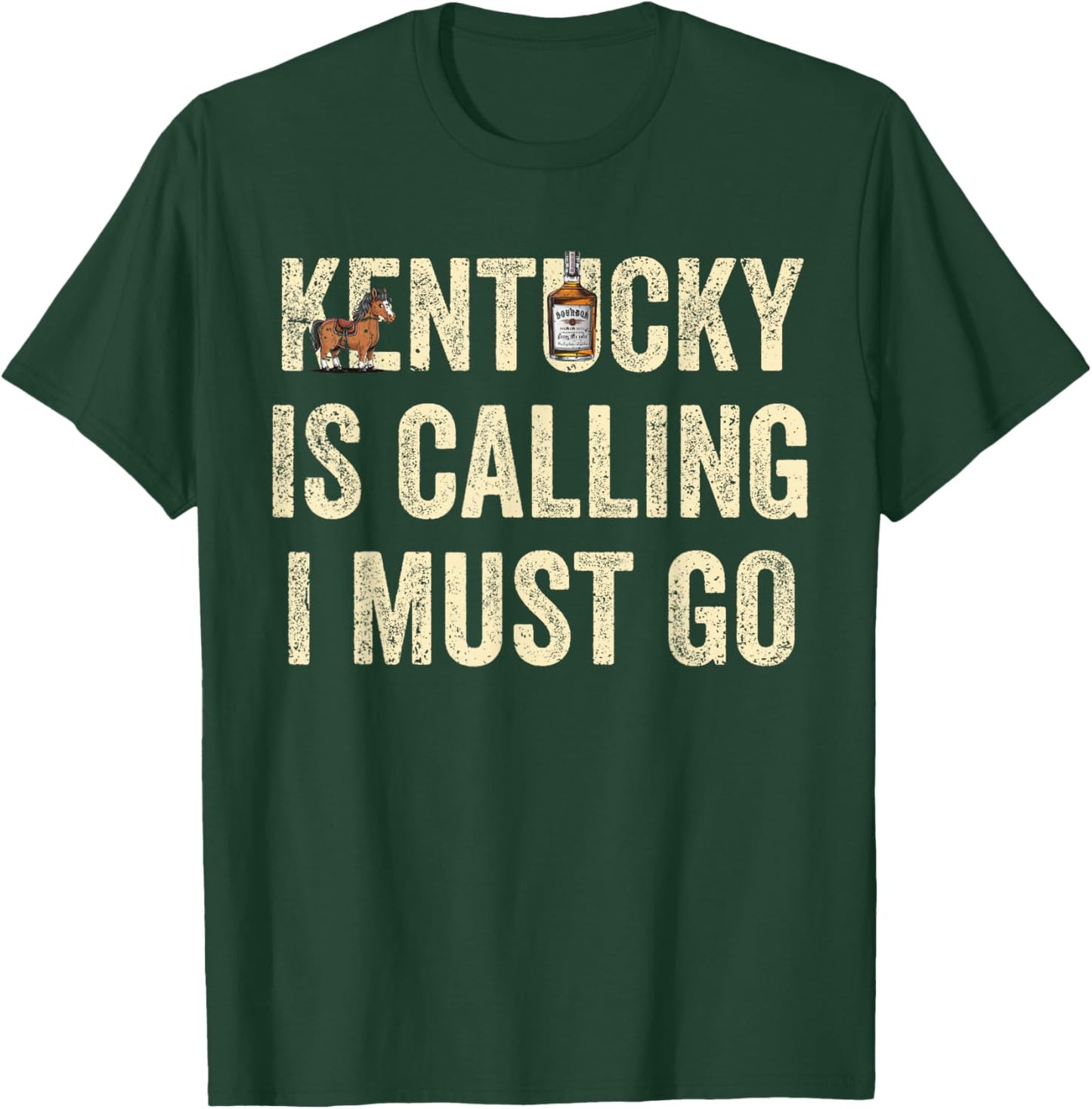 Kentucky Is Calling And I Must Go US State Home USA KY T-Shirt - T-Shirt | Forest