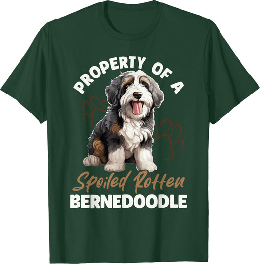 Bernedoodle Dog Breed Pet Property of a spoiled rotten Women Kids T-Shirt - T-Shirt | Forest