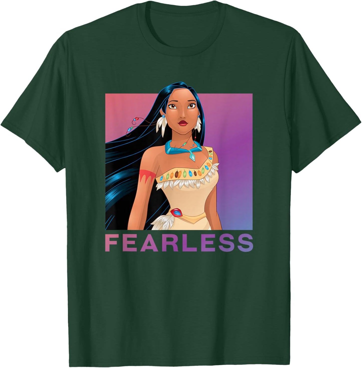 Disney Princess Pocahontas Fearless Purple Ombre Small T-Shirt - T-Shirt | Forest