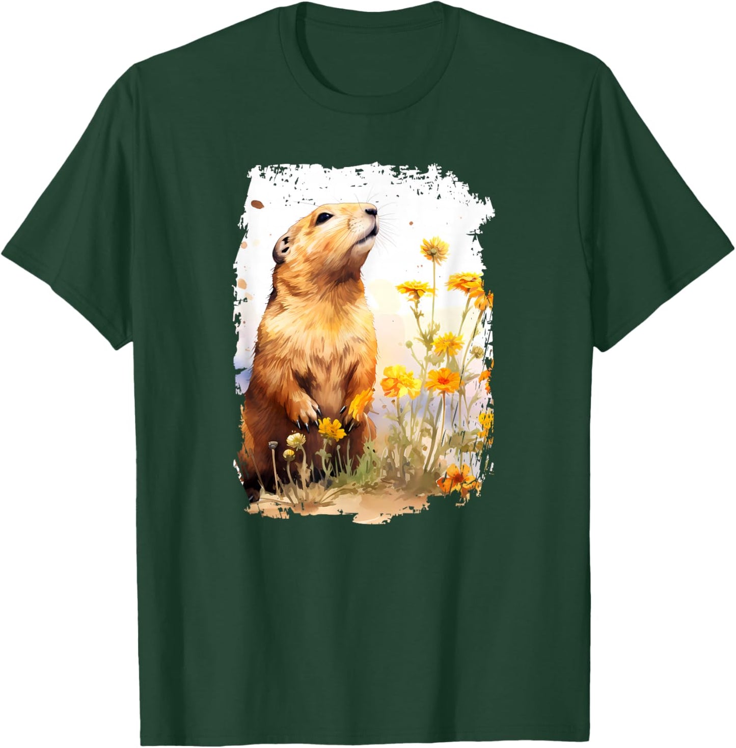 Prairie dog Flower Butterfly T-Shirt - T-Shirt | Forest