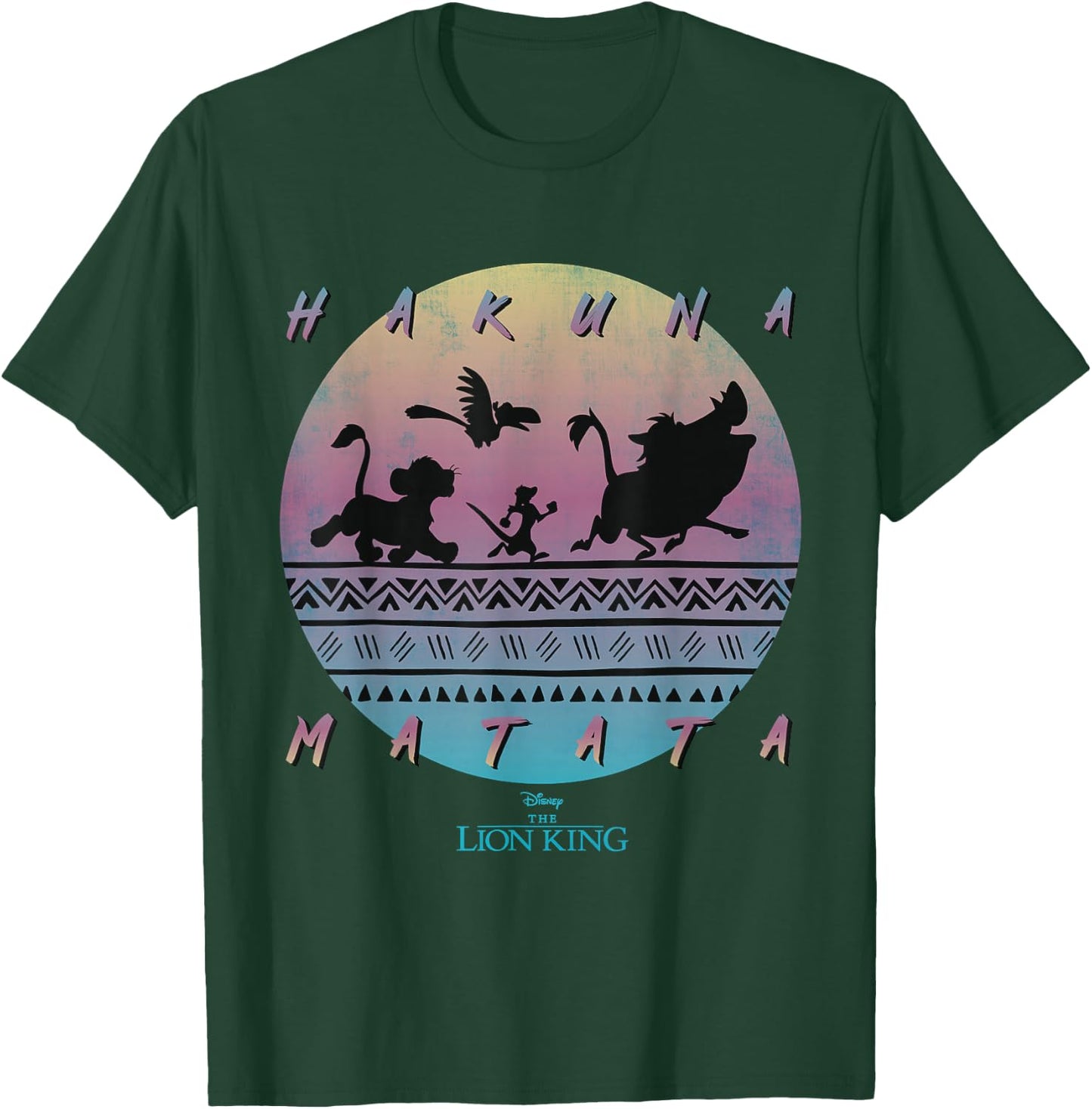 Disney The Lion King Hakuna Matata 90s Circle T-Shirt - T-Shirt | Forest