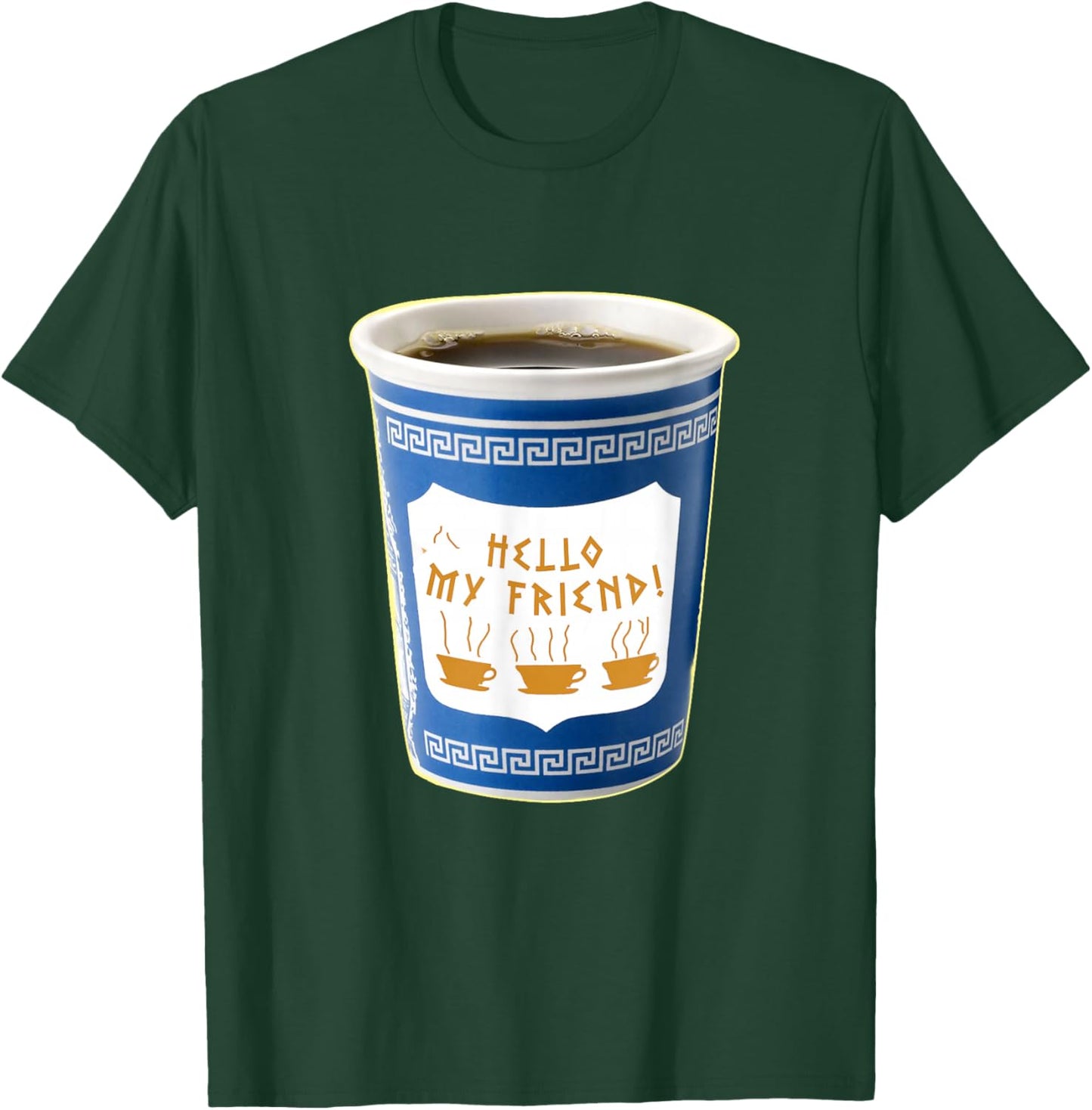 Old School NY New York Hometown Greek Diner Coffee Cup T-Shirt - T-Shirt | Forest