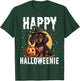 Funny Happy Halloweenie Halloween 2024 Weiner Dog Dachshund T-Shirt - T-Shirt | Forest