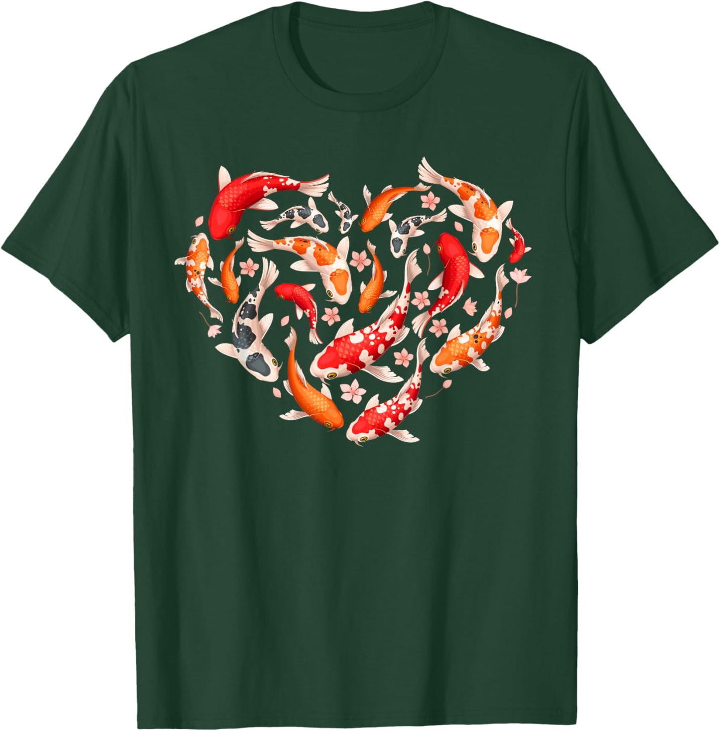Cool Koi Fish Women Japan Fishing Japanese Koi Lover T-Shirt - T-Shirt | Forest