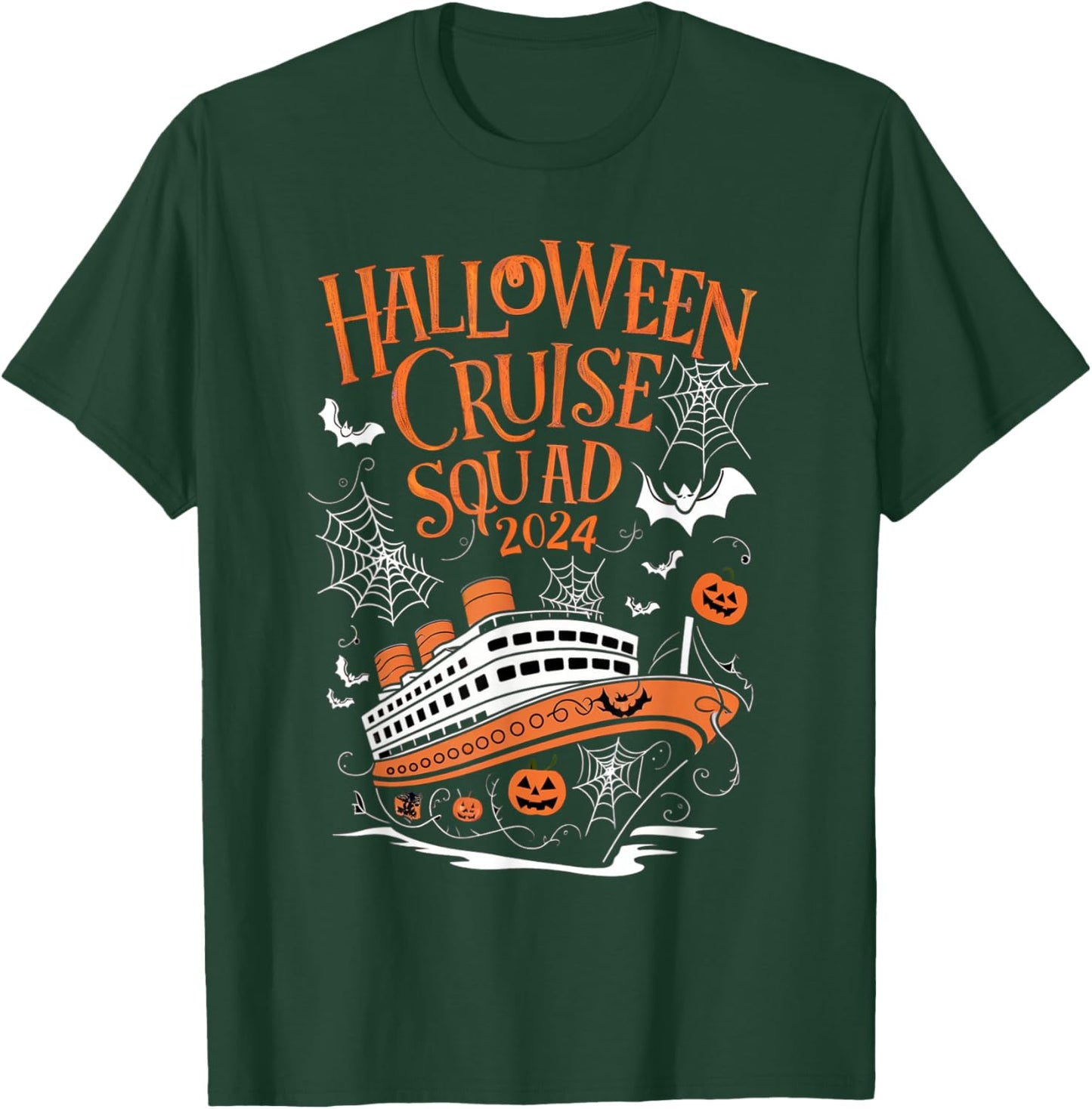 Spooky Halloween Cruise Squad 2024 Cruising Crew Season T-Shirt - T-Shirt | Forest