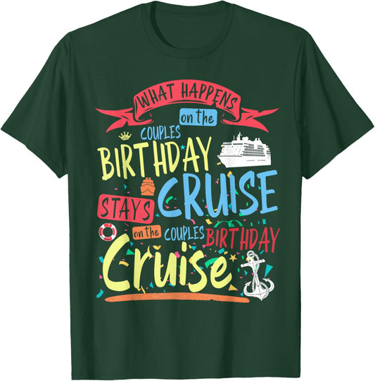 Couples Cruise Outfit Idea Women & Couples Birthday Cruise T-Shirt - T-Shirt | Forest
