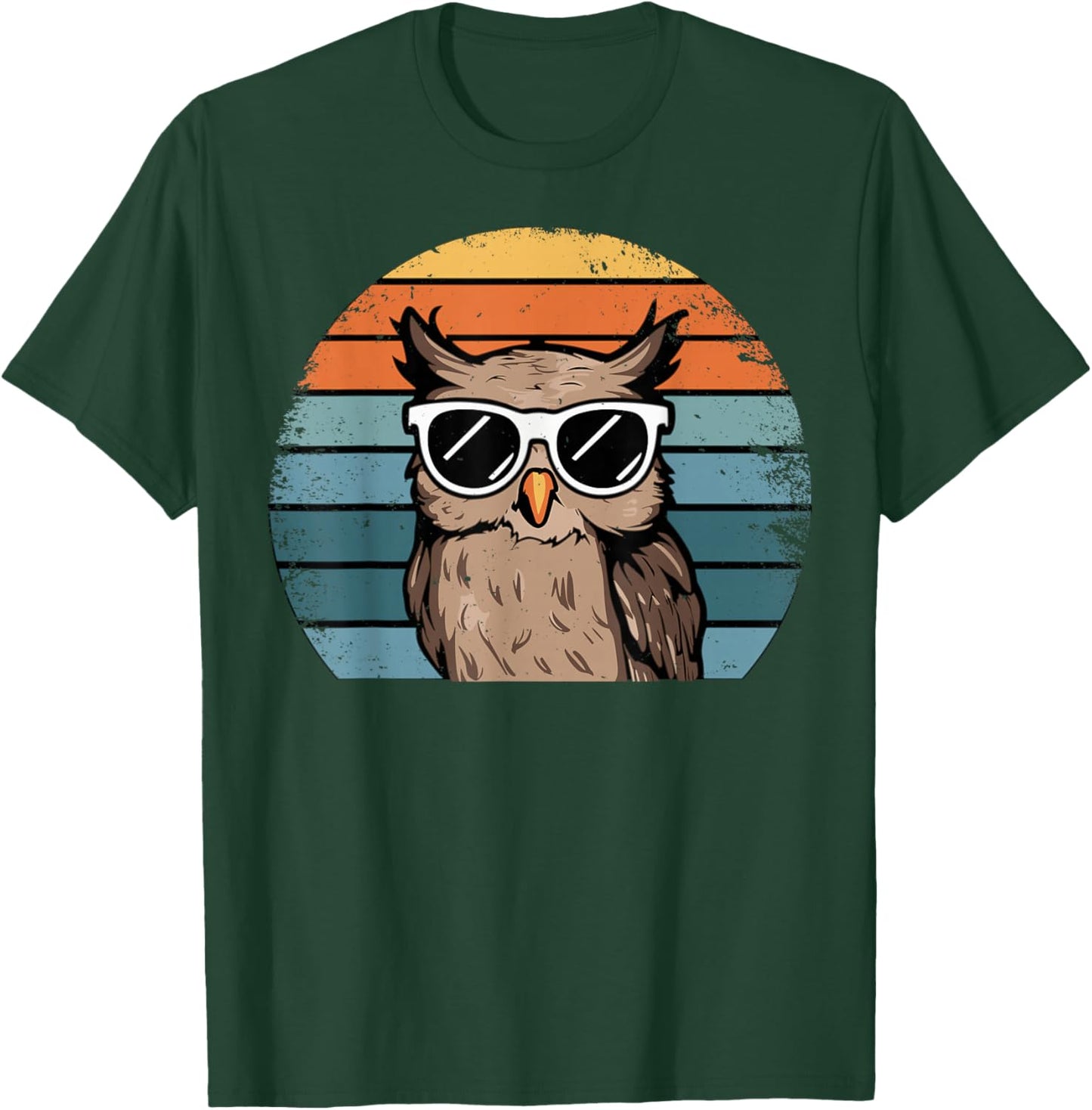 Vintage Eule Retro T-Shirt - T-Shirt | Forest