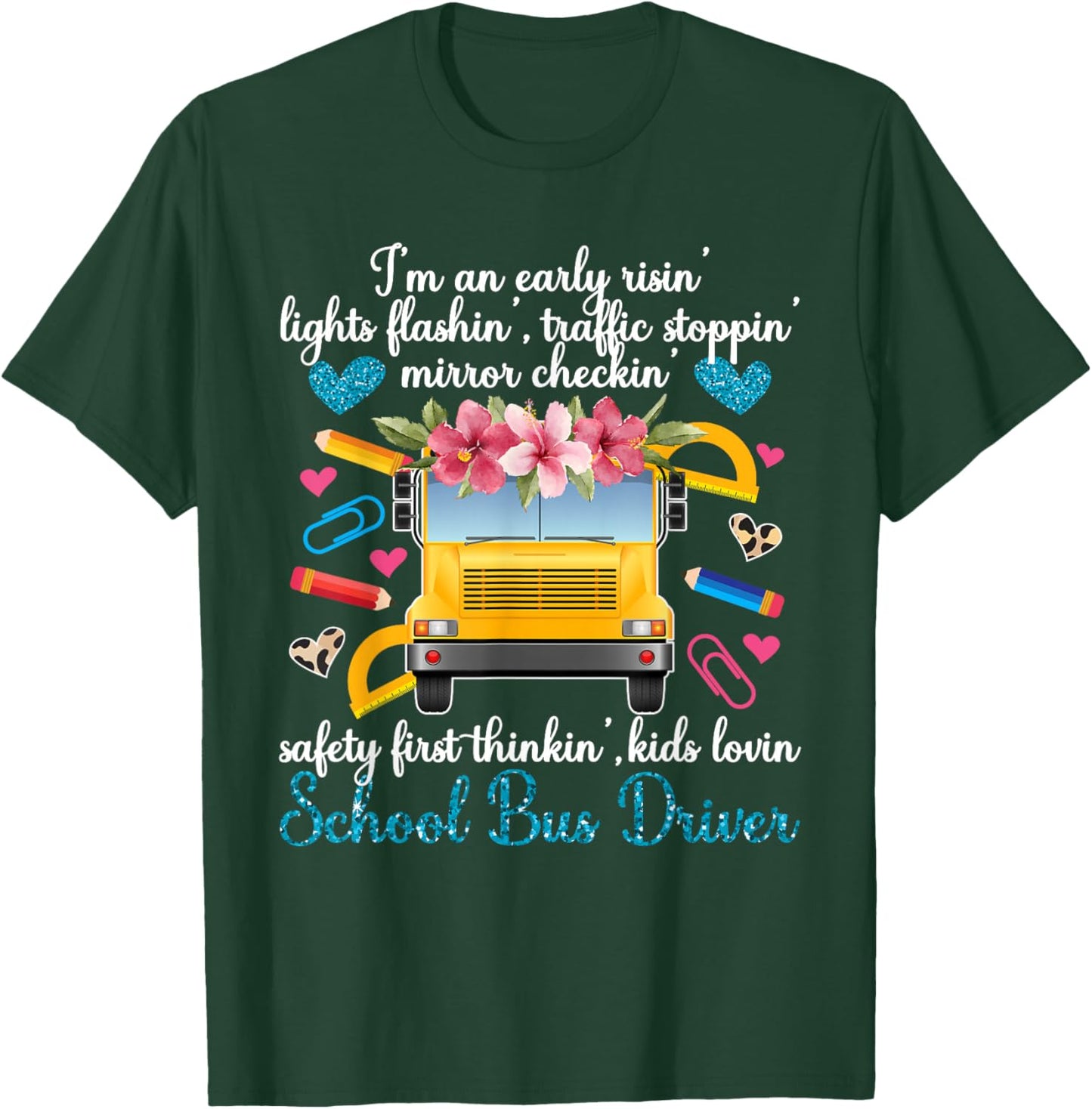 School Bus Driver Appreciation Bus Driver T-Shirt - T-Shirt | Forest