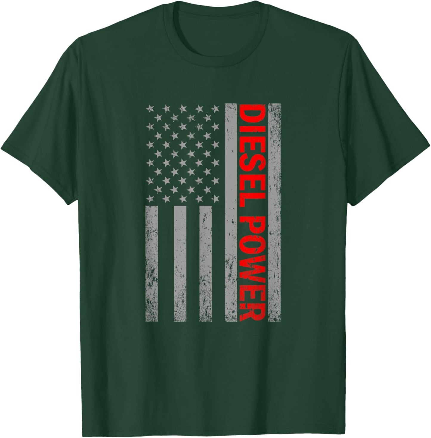 Diesel Power USA Flagge Truck Turbo Brothers Mechaniker T-Shirt - T-Shirt | Forest