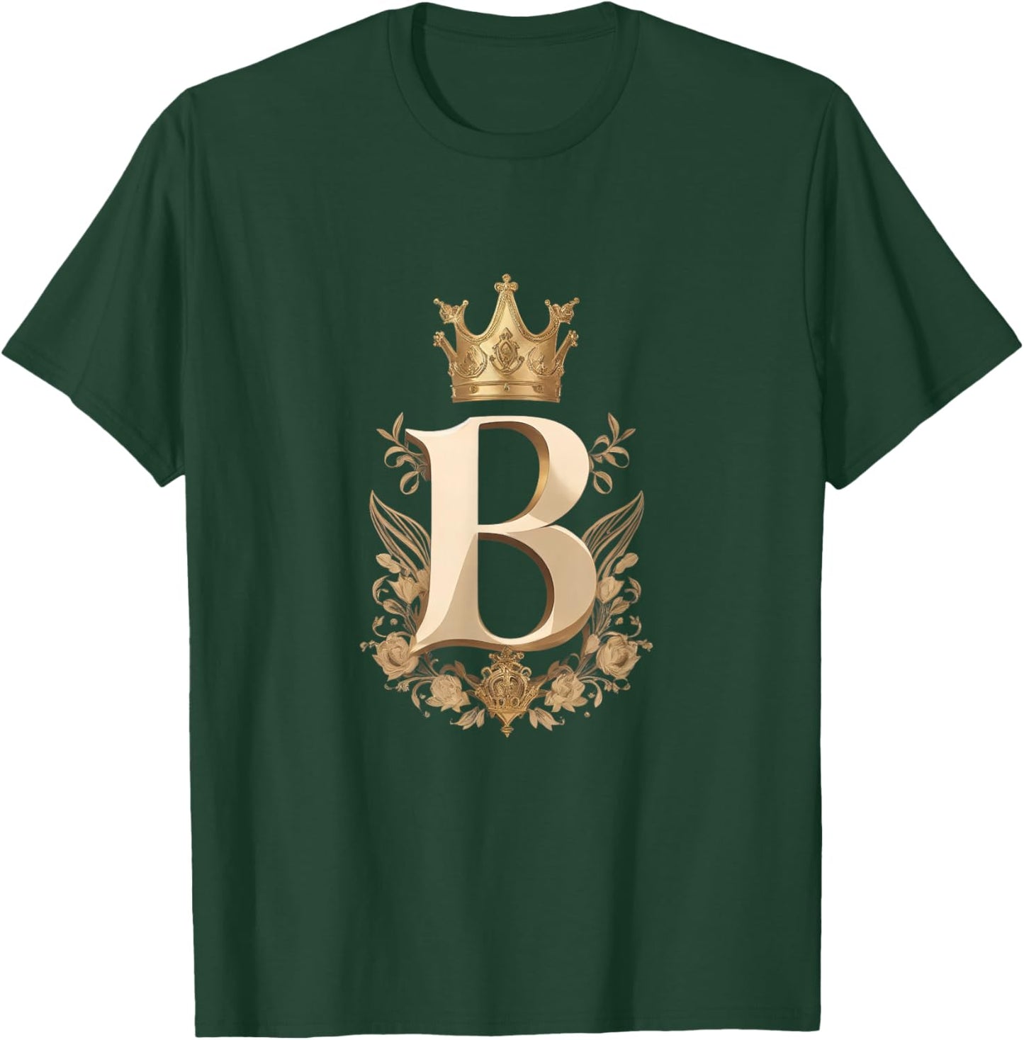 Funny Birthday Queen B - Letter B and Crown (Bee) T-Shirt - T-Shirt | Forest