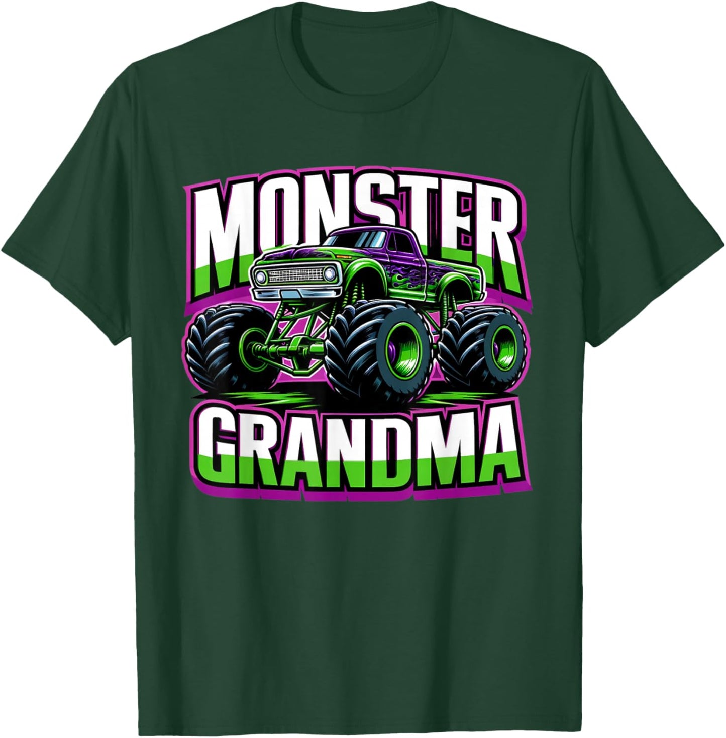 Monster Truck Race Racer Driver Grandma Mother's Day T-Shirt - T-Shirt | Forest