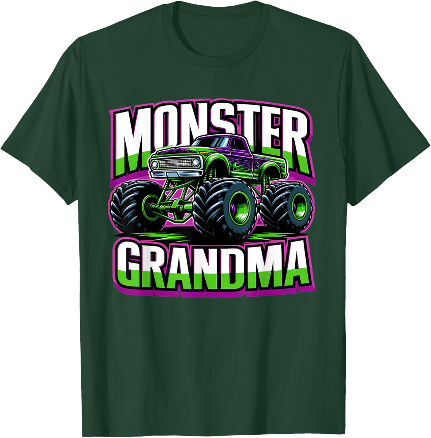 Monster Truck Race Racer Driver Grandma Mother's Day T-Shirt - T-Shirt | Forest