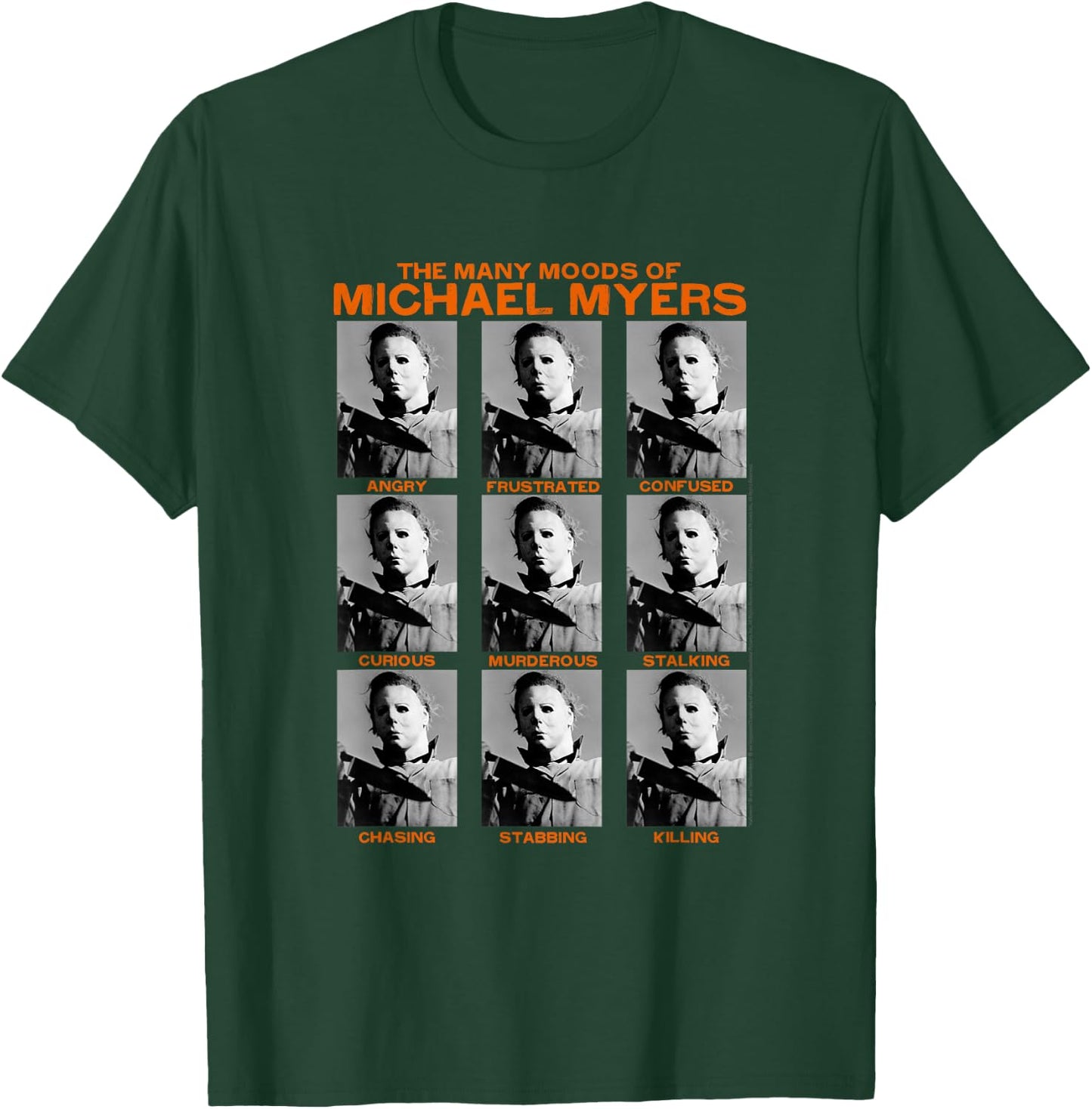 Halloween Many Moods of Michael Myers Small T-Shirt - T-Shirt | Forest