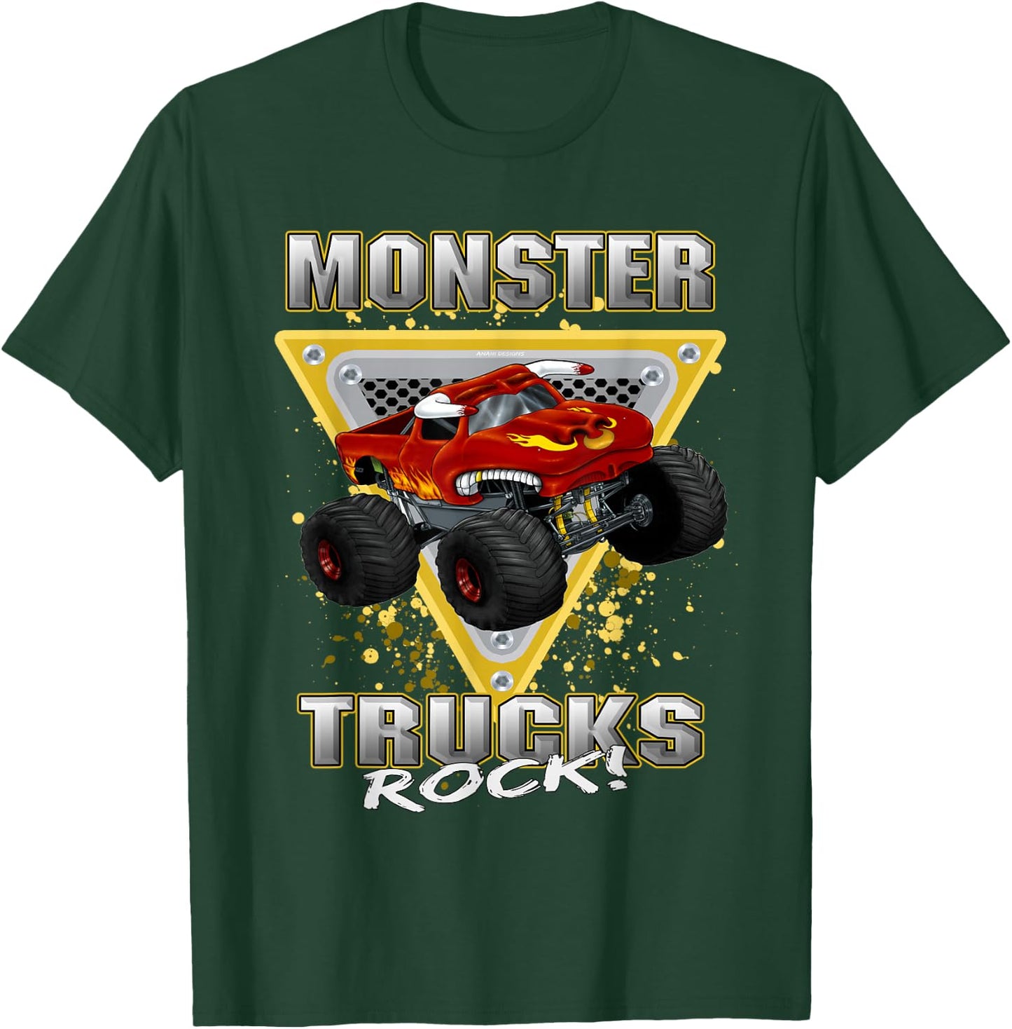 Monster Trucks Rock T-Shirt - T-Shirt | Forest