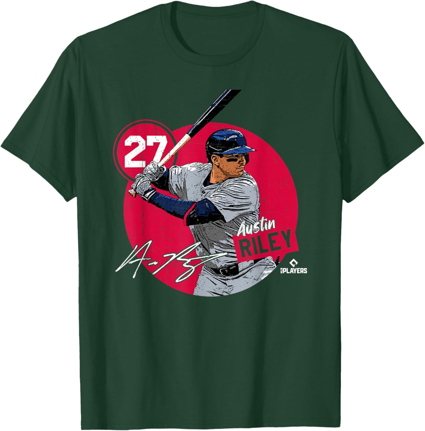 Austin Riley | Atlanta Baseball MLB Players | MLBRIL4047 T-Shirt - T-Shirt | Forest