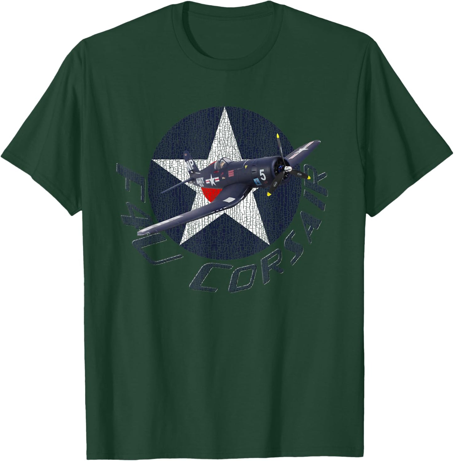 Military F&L Design Co. F4U Corsair WWII Warbirds Plane Spotting - Adults - Black - Short Sleeve - Classic Fit - Cotton/Polyester Blend - Small T-Shirt - T-Shirt | Forest
