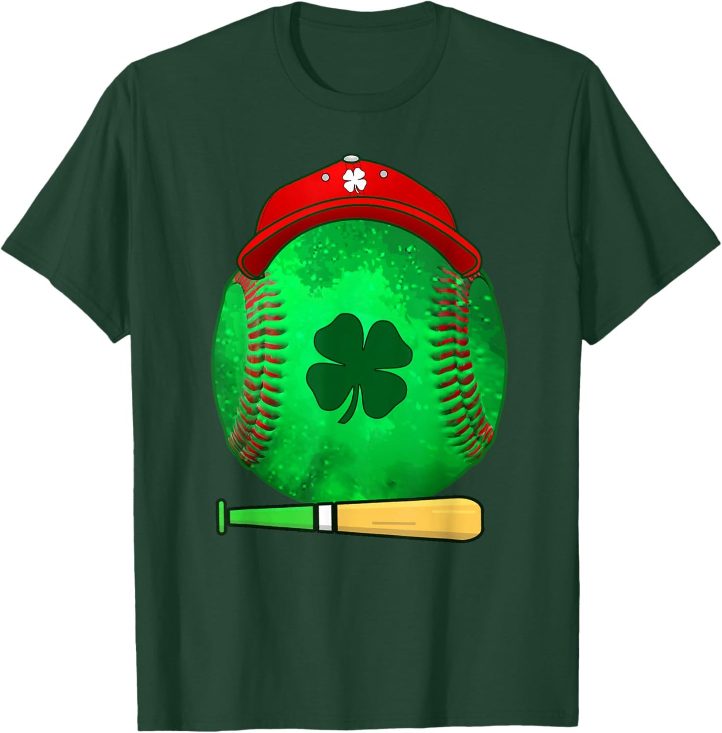 St Patricks day Shamrock Baseball Irish for boys kids men T-Shirt - T-Shirt | Forest