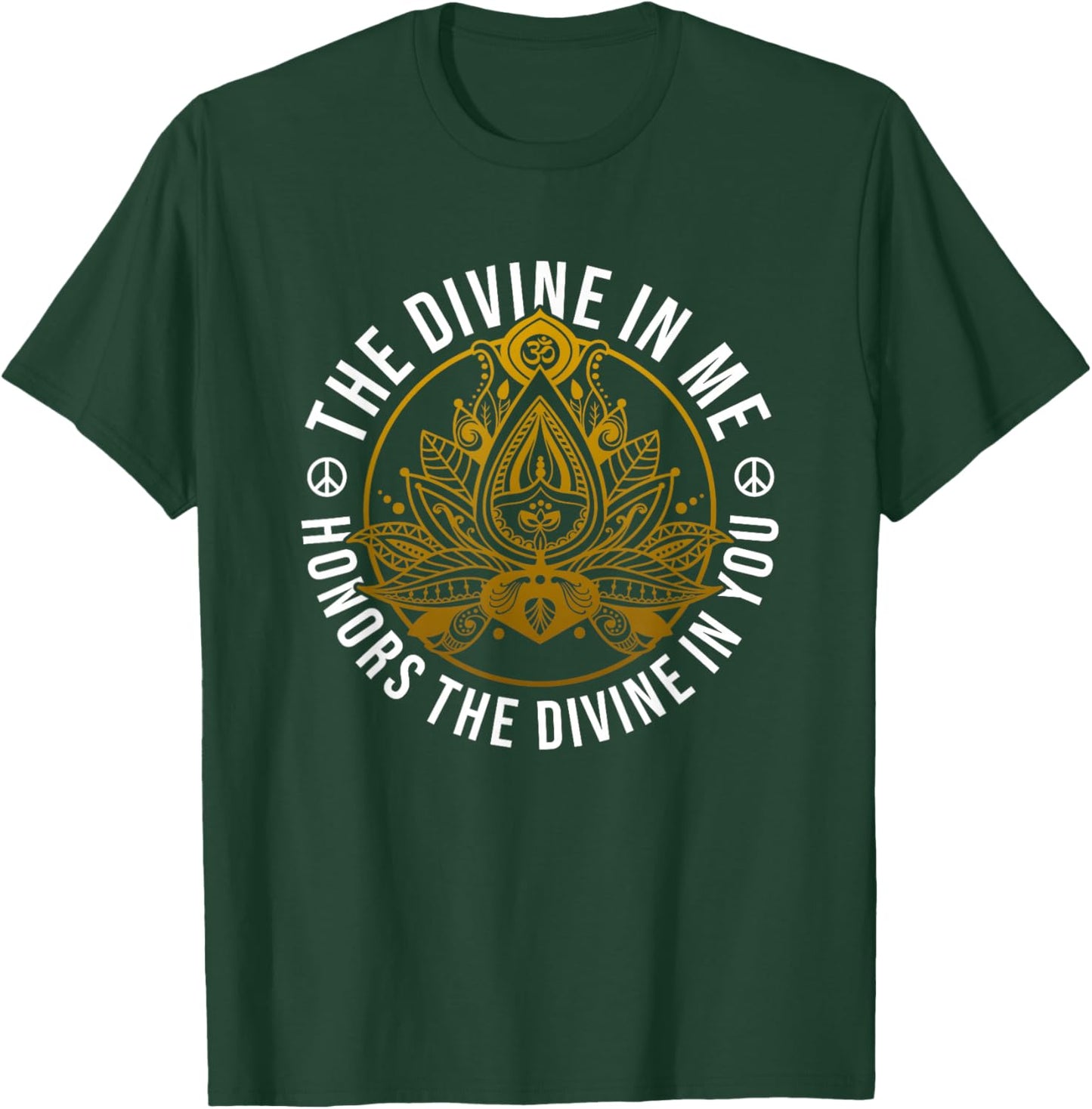 The Divine In Me Positive Message Spiritual Yoga Meditation T-Shirt - T-Shirt | Forest
