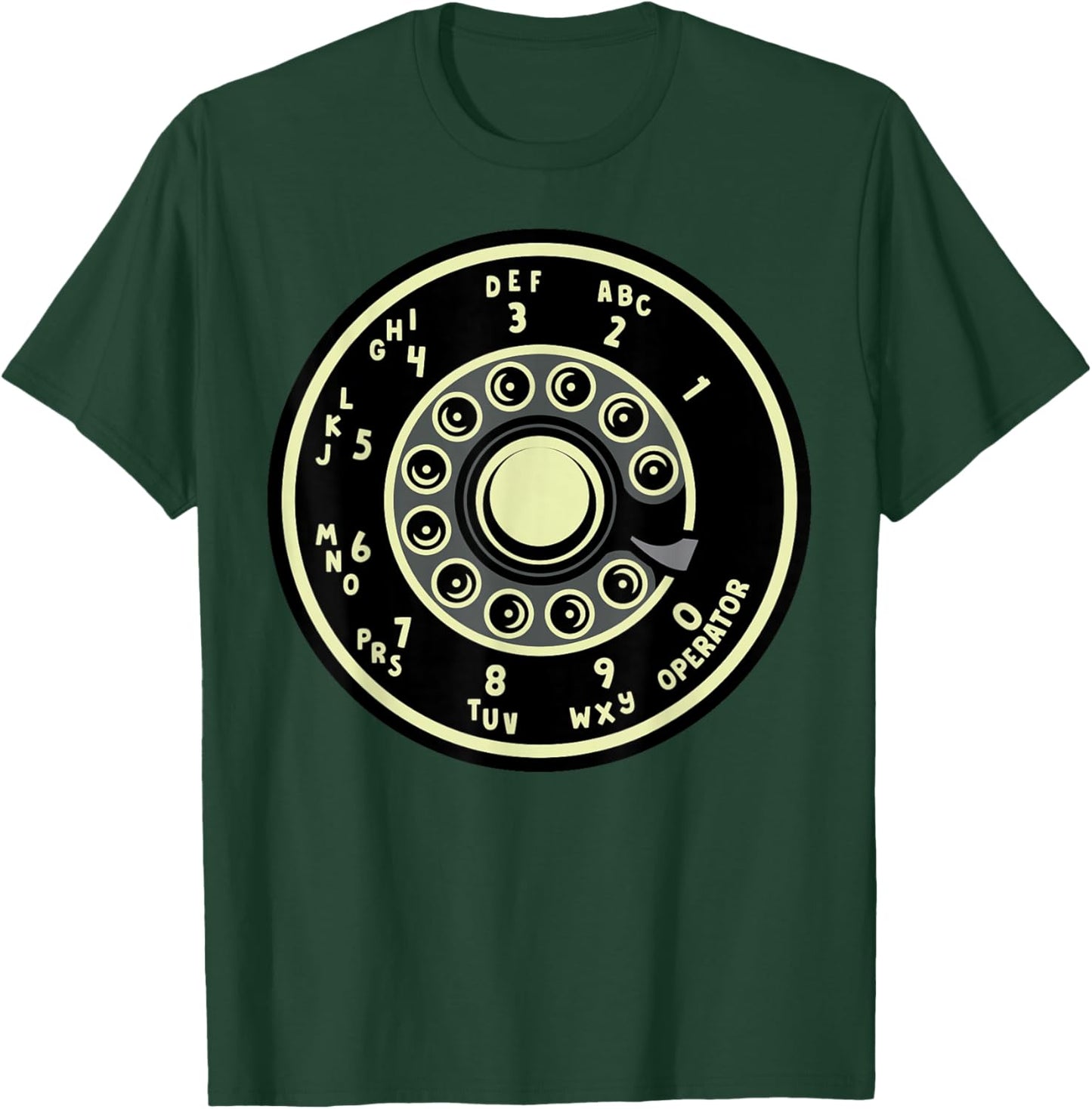 Retro Rotary Phone Dial Telephone Landline Vintage Halloween T-Shirt - T-Shirt | Forest