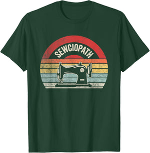 Retro Vintage Sewing Shirt Funny Sew Sewing Lover Sewciopath T-Shirt - T-Shirt | Forest