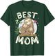 Best Mom, Cute Sloths Family, Mother's Day Funny Pajama Top T-Shirt - T-Shirt | Forest