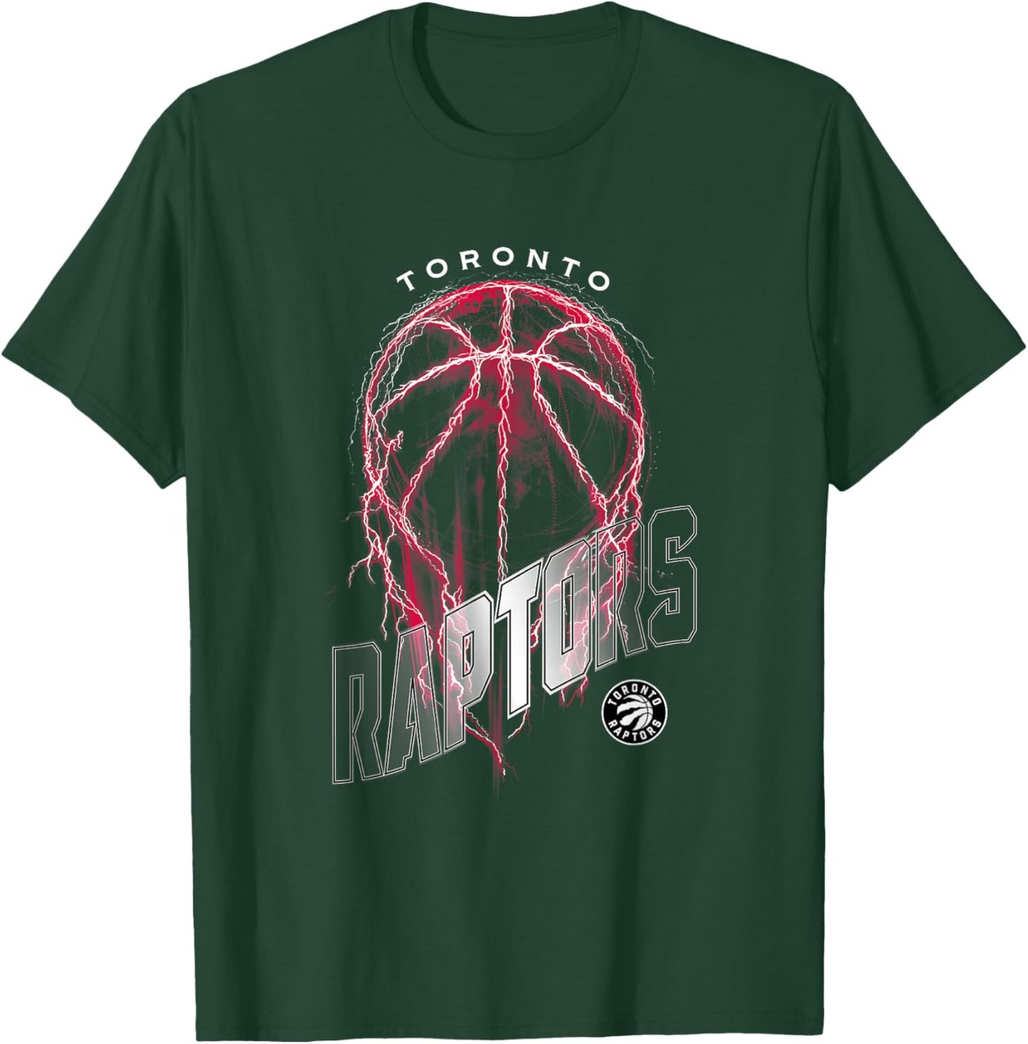 NBA Toronto Raptors Lightning Bolt Basketball Logo T-Shirt - T-Shirt | Forest