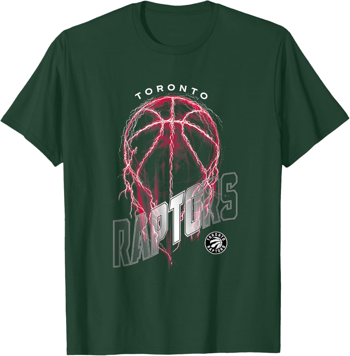 NBA Toronto Raptors Lightning Bolt Basketball Logo T-Shirt - T-Shirt | Forest