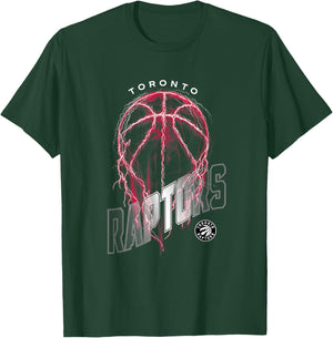 NBA Toronto Raptors Lightning Bolt Basketball Logo T-Shirt - T-Shirt | Forest