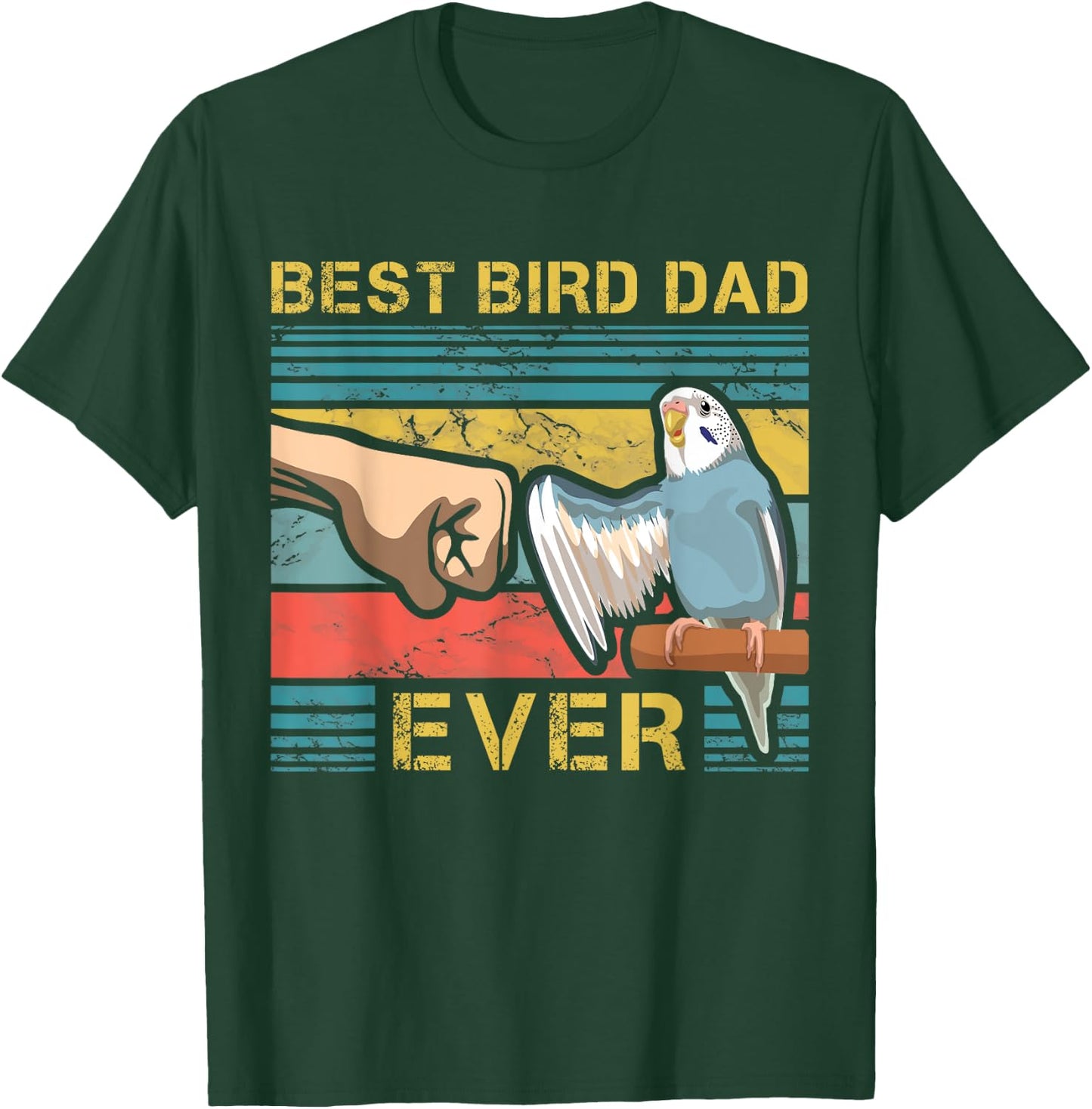 Budgie Dad Funny Bird Lover Father Budgerigar Enthusiast T-Shirt - T-Shirt | Forest