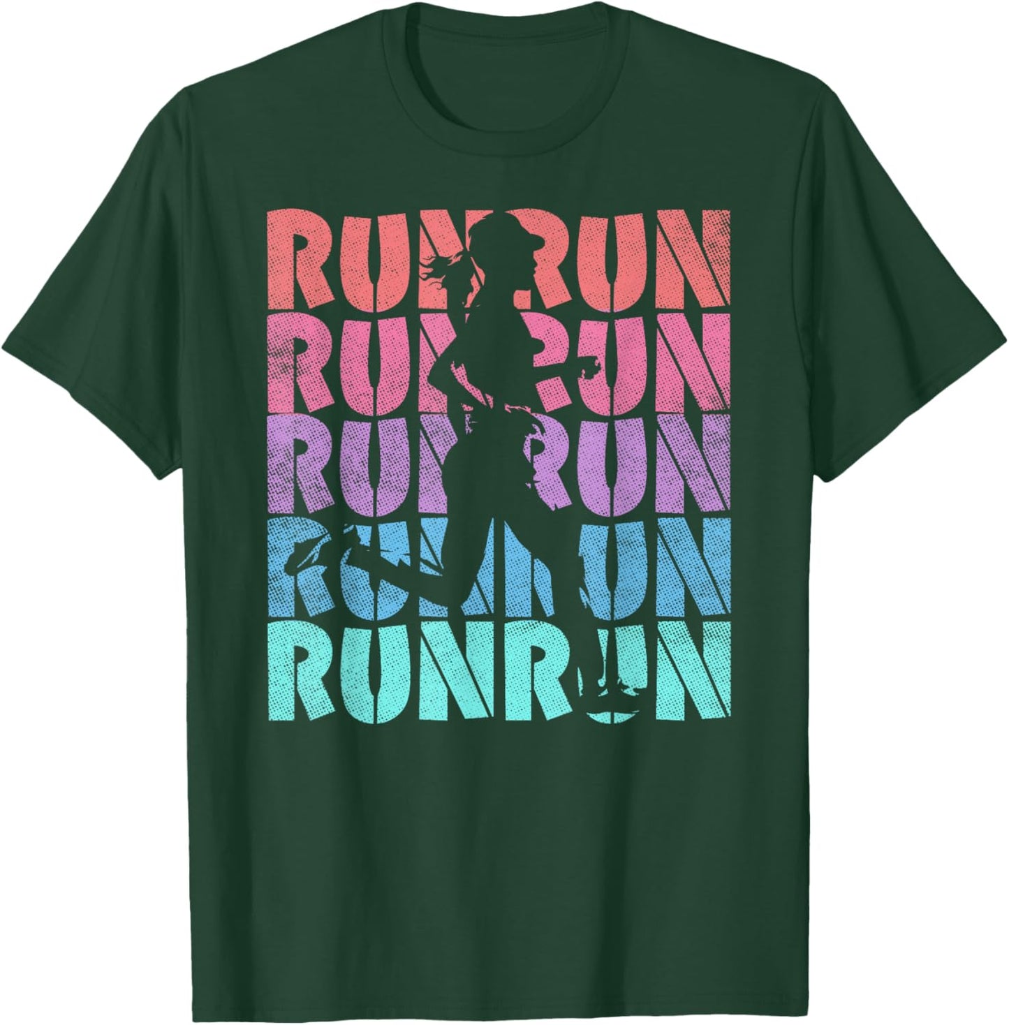 Run Runner Marathon Cross Country Running Motivational T-Shirt - T-Shirt | Forest