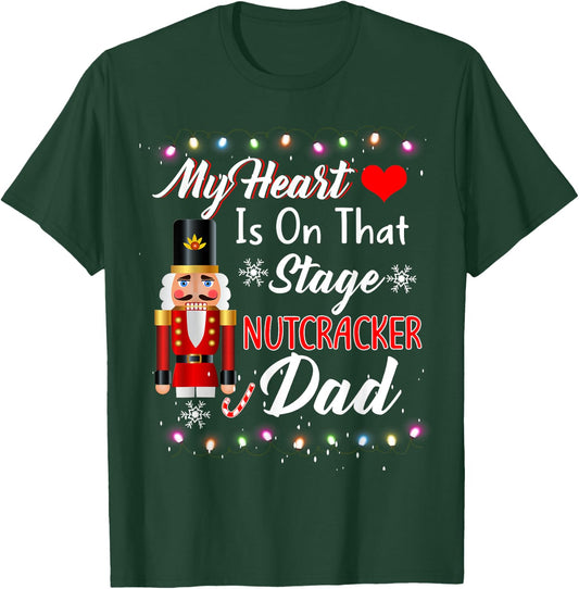 Nutcracker Dad Christmas Family - Love Ballet Dance Dad T-Shirt - T-Shirt | Forest