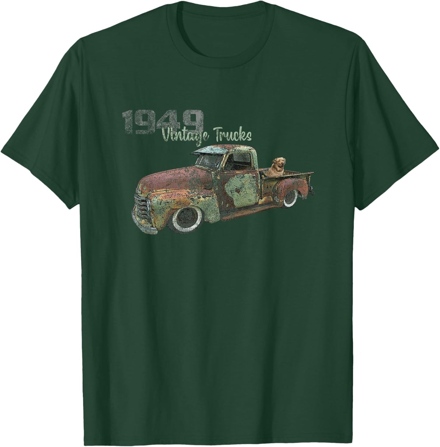 OLD 1949 PICKUP TRUCK, 1940s VINTAGE PICK UP, CLASSIC TRUCKS T-Shirt - T-Shirt | Forest