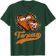 Vintage Leopard Heart Texas Football Player Sport Fans T-Shirt - T-Shirt | Forest