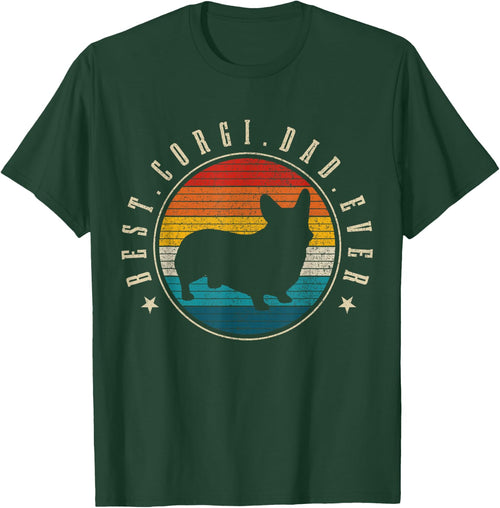 Best Corgi Dad Ever Vintage Funny Corgi Dog Owner