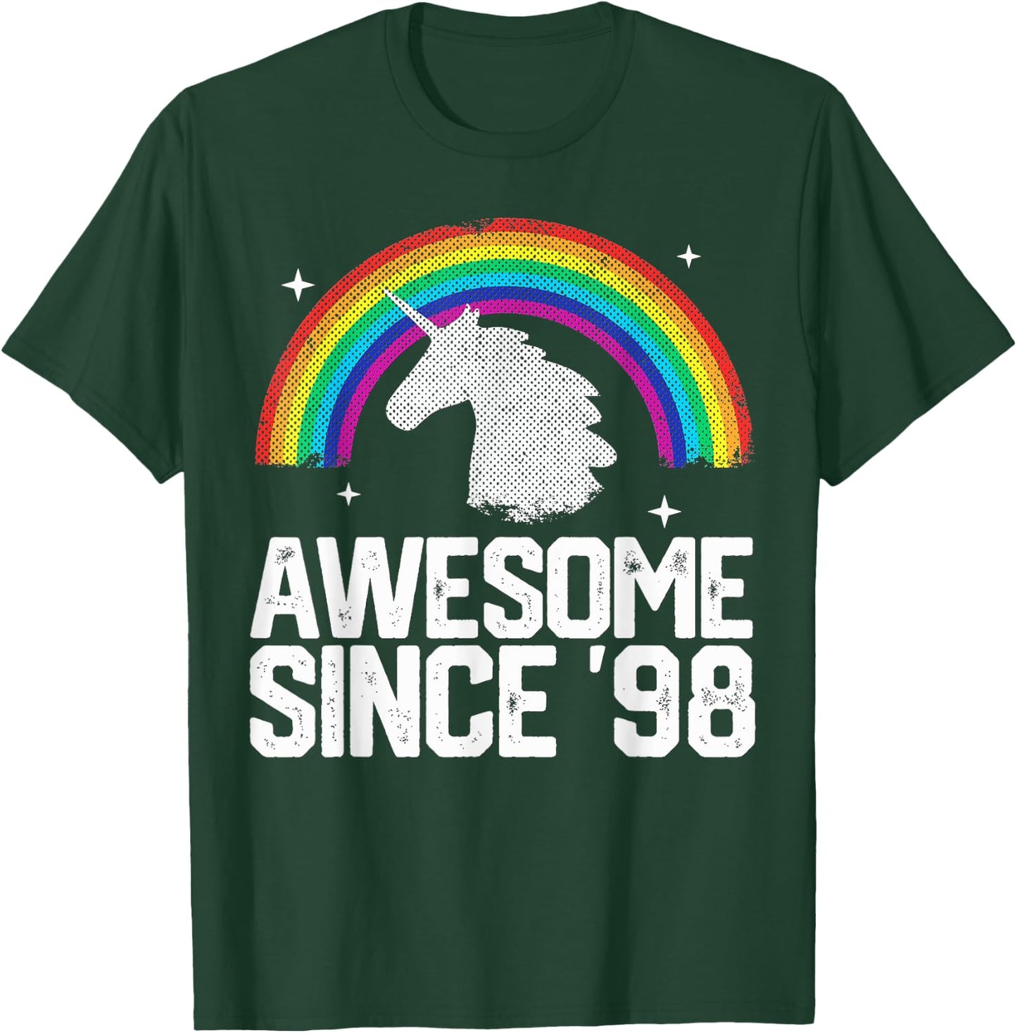 Awesome Since 1998 26th Birthday 26 Years Old Unicorn T-Shirt - T-Shirt | Forest