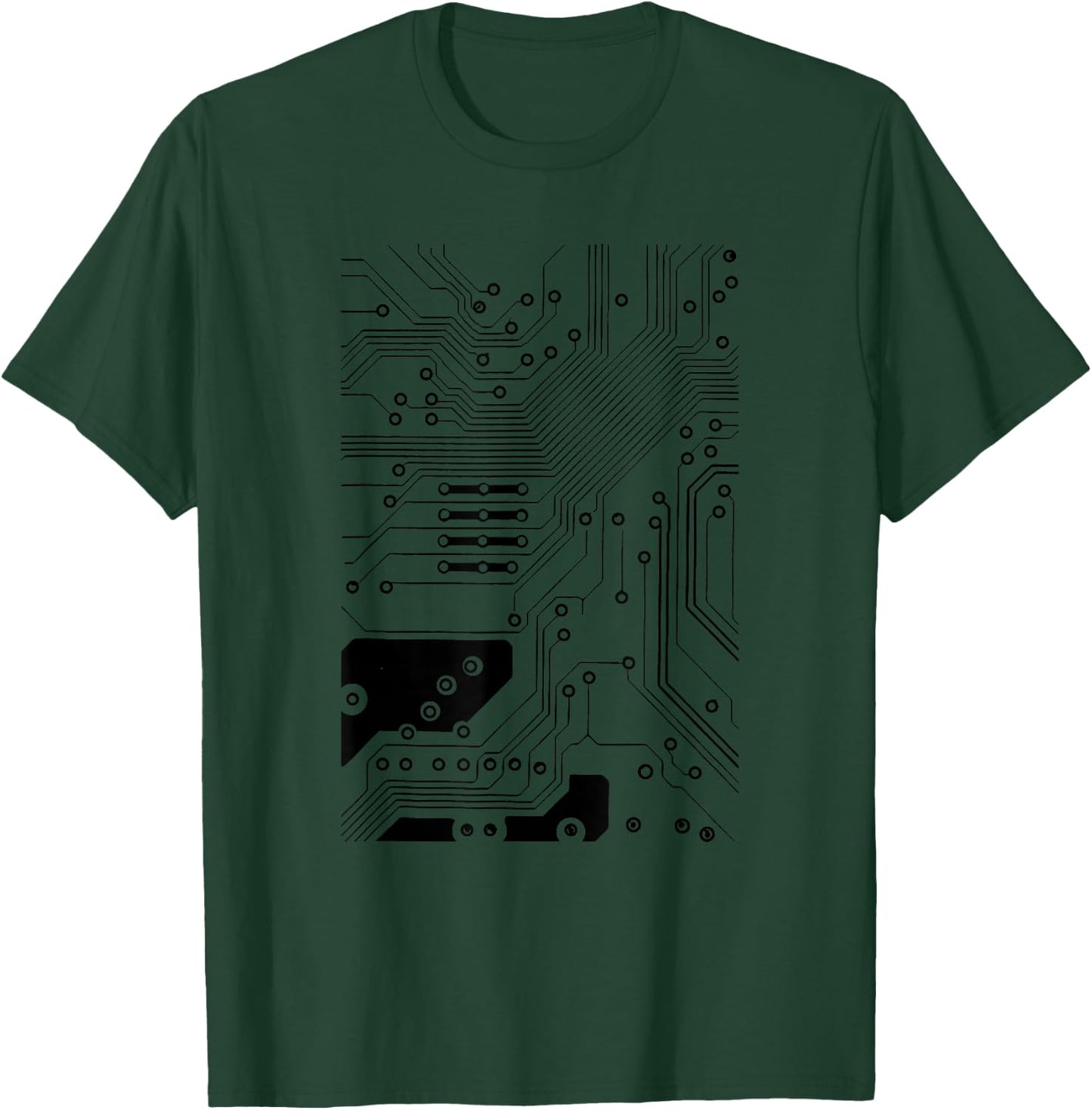 Black Circuit Board Mother Board Computer Programmer Gift T-Shirt - T-Shirt | Forest