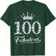 100 Fabulous 100 Years Old Happy 100th Birthday Girl Women T-Shirt - T-Shirt | Forest